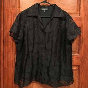 Jones New York black dress blouse